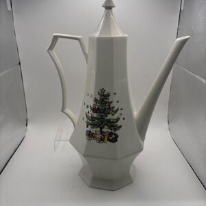 Nikko~Happy Holidays/Christmastime~Coffee Pot~13"~IOB